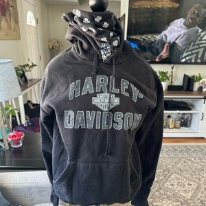 Harley Davidson hoodie with built in face mask Men’s Large